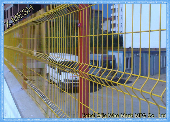 recinto d'acciaio di sicurezza verde rivestita del PVC 3D, pannelli del recinto della rete metallica di 5.0mm