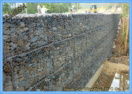 60X80mm, scatola del gabbione del filo zincato di 3mx1mx1m/gabbione canestro della pietra