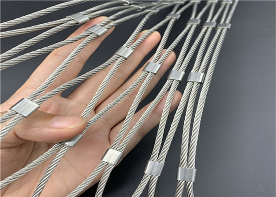 Maglia annodata della corda di acciaio inossidabile di Ss316l 1-6mm 20x20mm